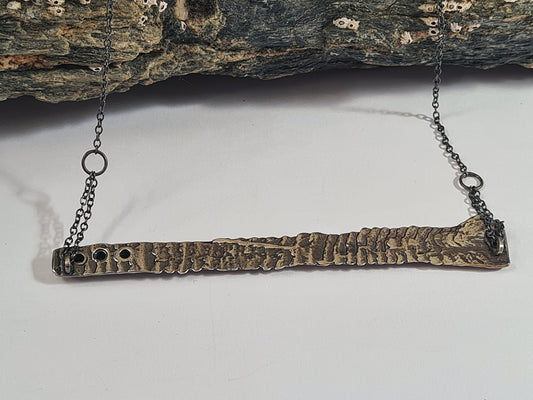 Cuttlebone Cast Necklace with Tourmalines